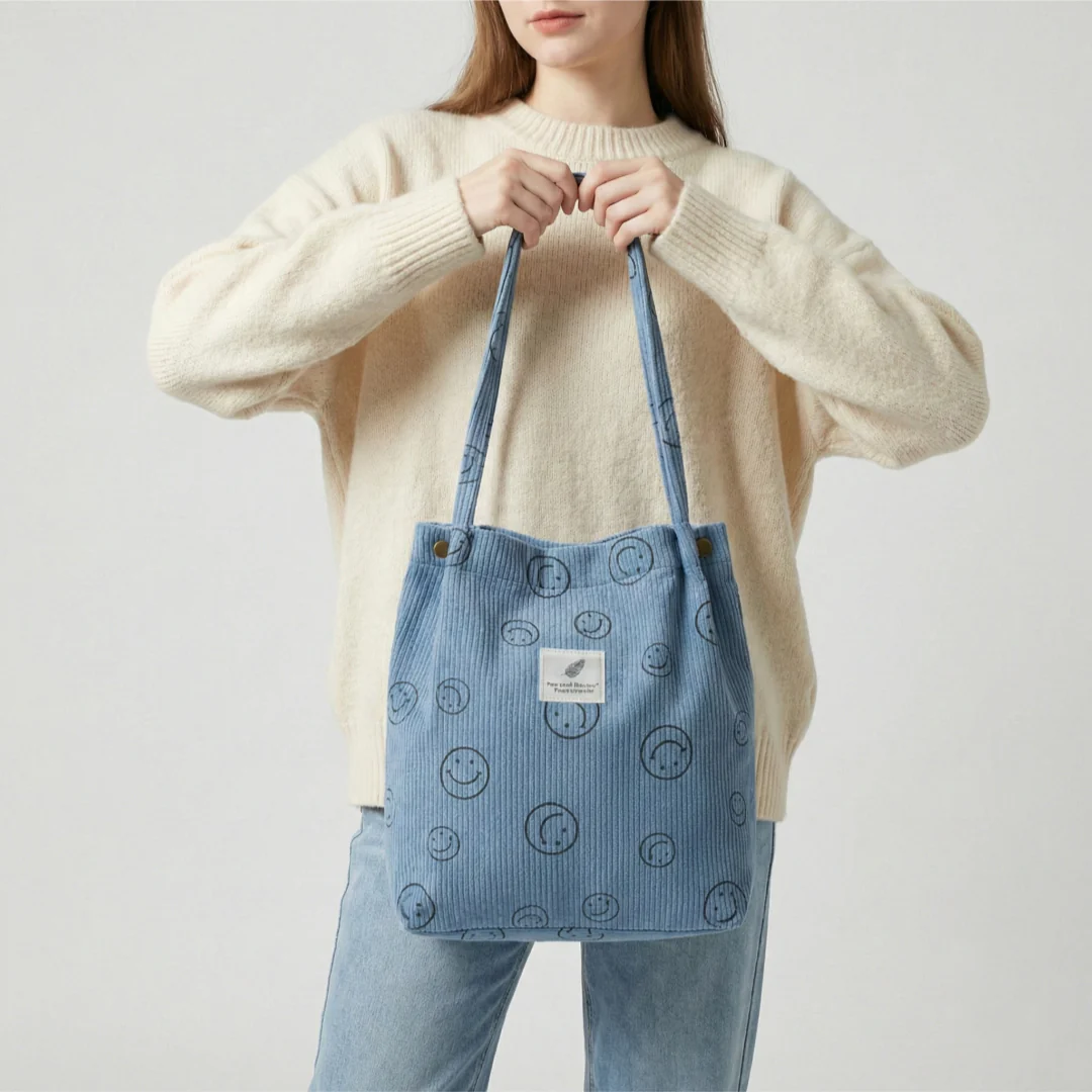 Corduroy Smile Bag - Image 4