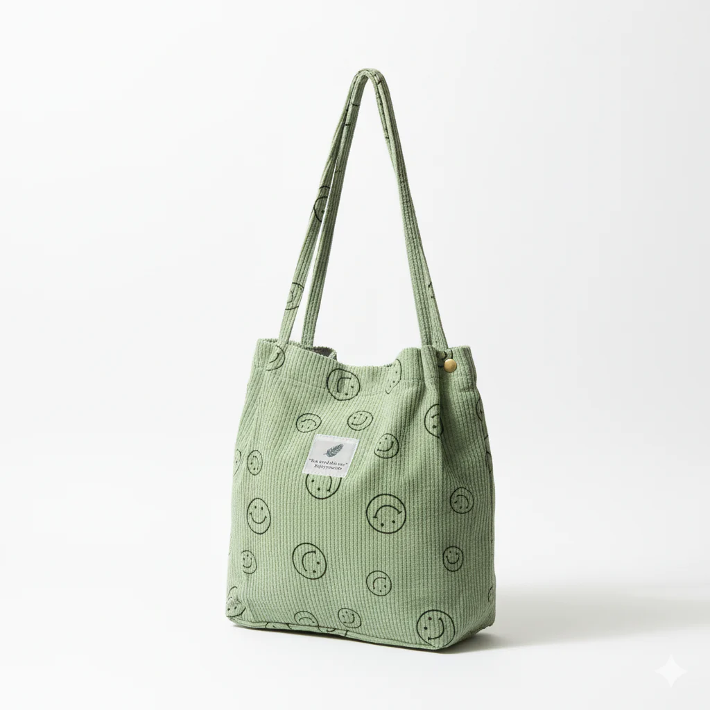 Corduroy Smile Bag - Image 9