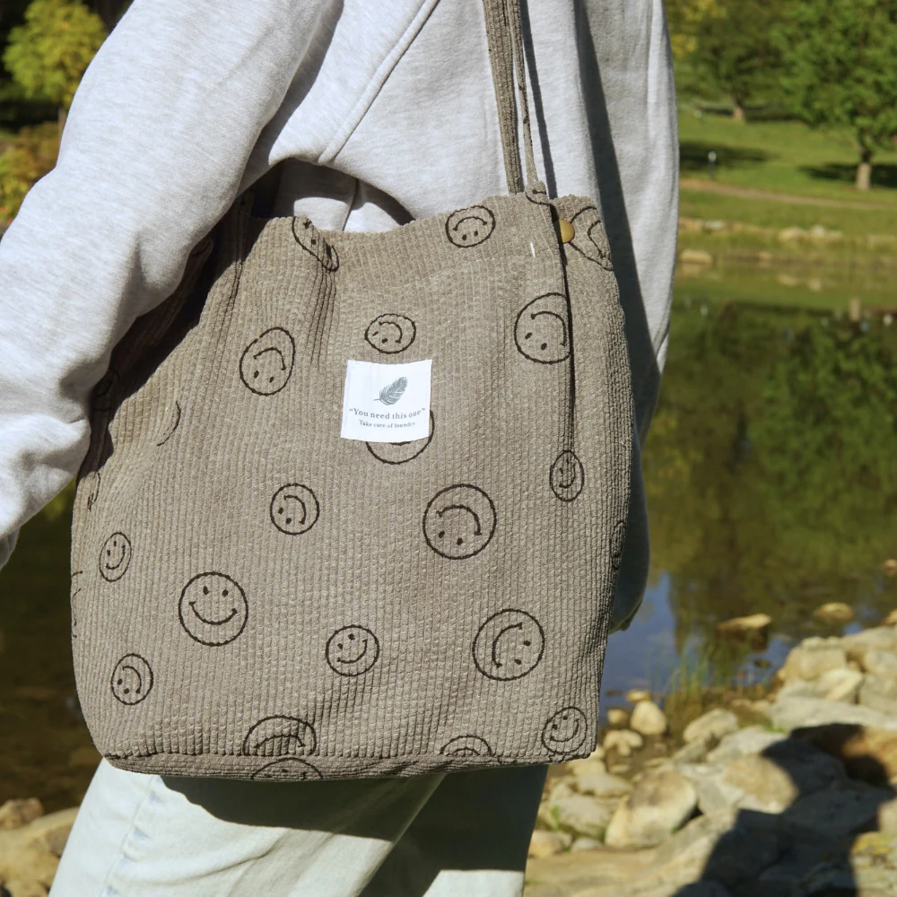 Corduroy Smile Bag - Image 4