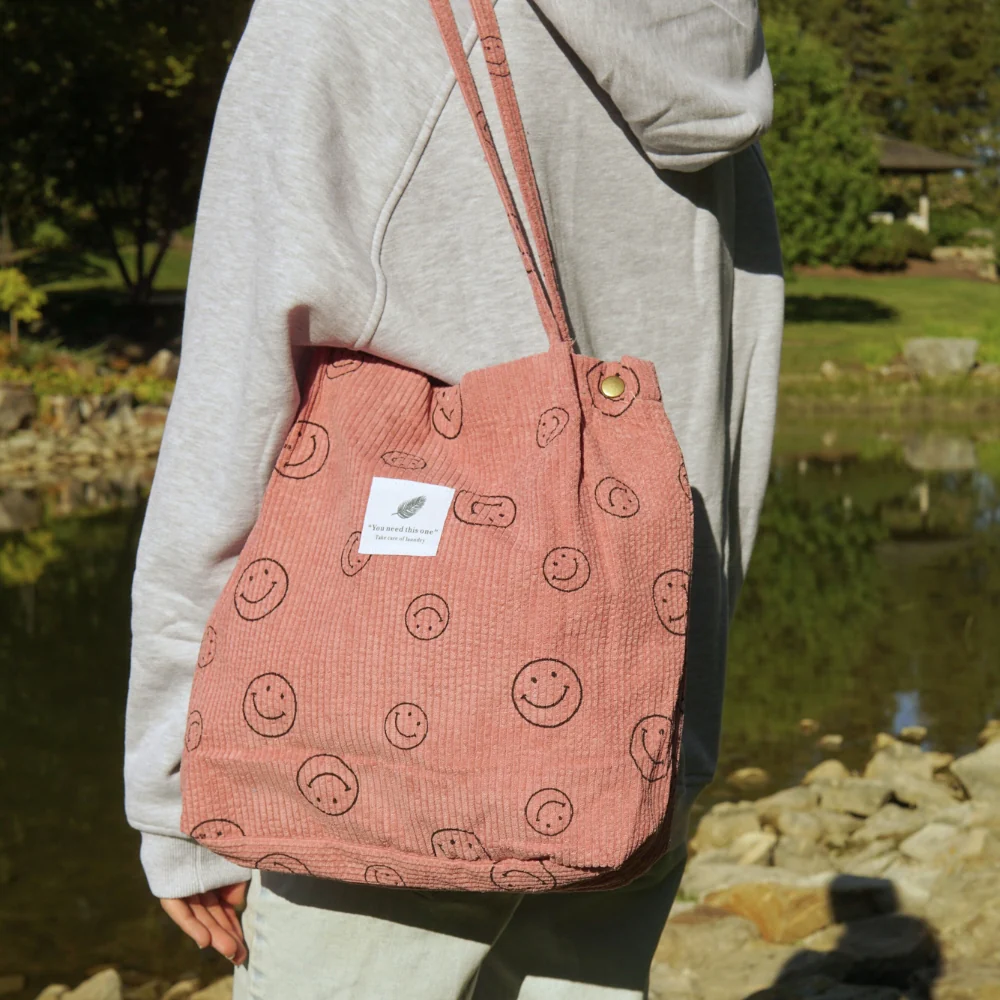 Corduroy Smile Bag - Image 9