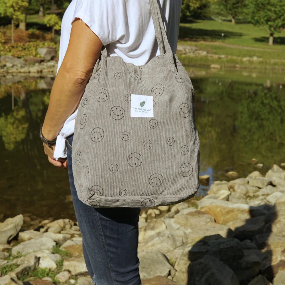 Corduroy Smile Bag - Image 6