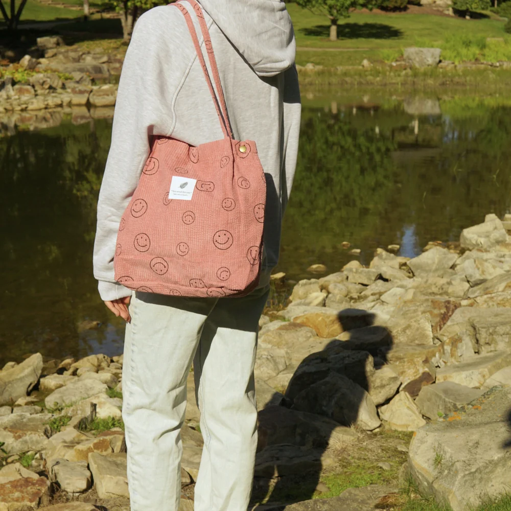 Corduroy Smile Bag - Image 8