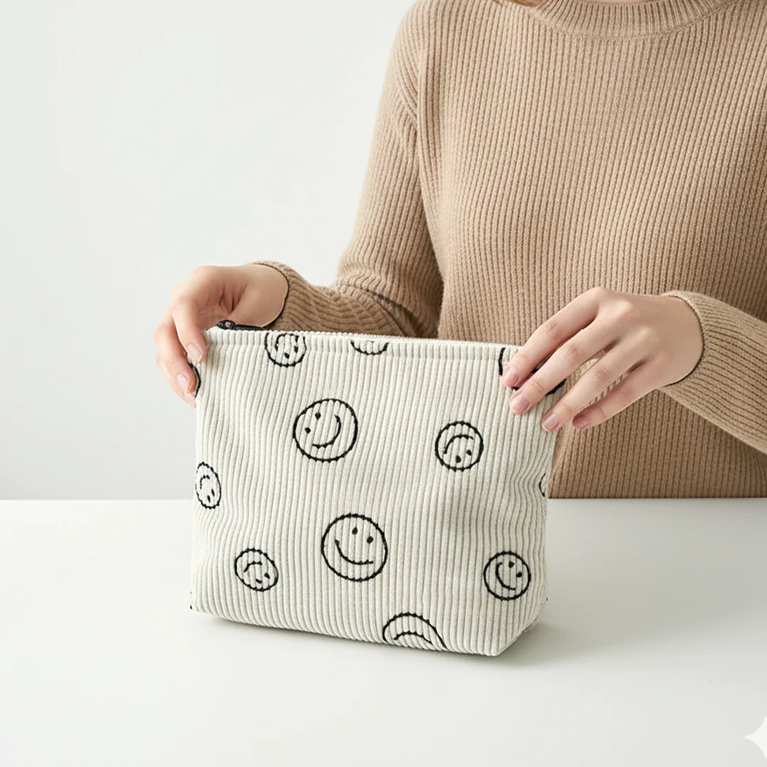 Corduroy Smile Cosmetic Bag - Image 4