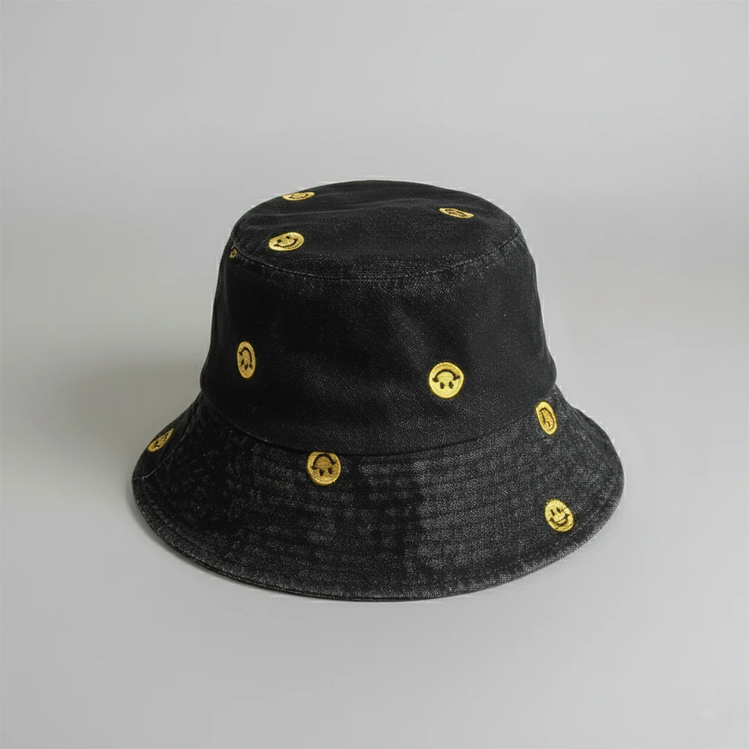 Denim Smile Bucket Hat - Image 5