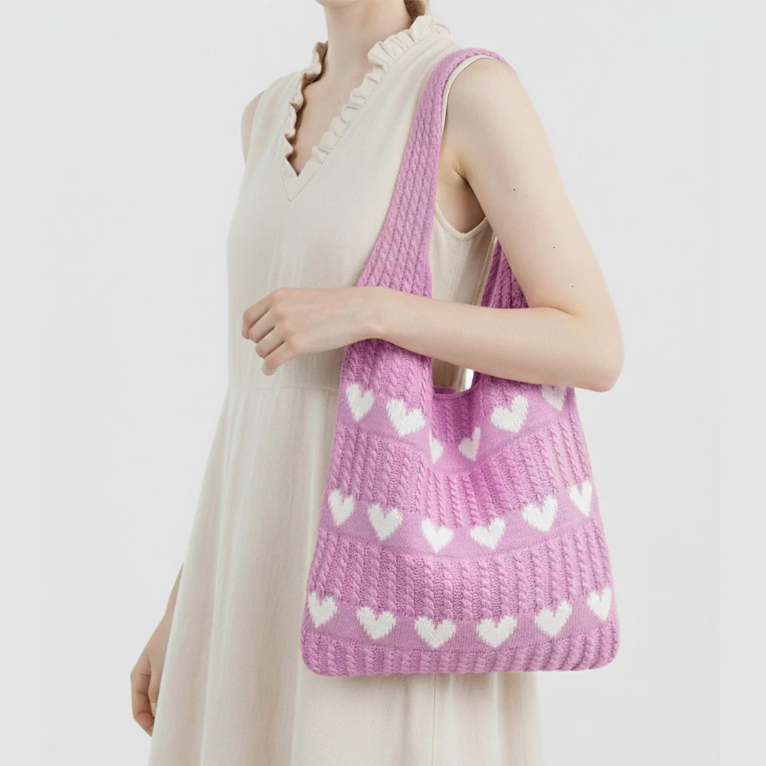 Knitted Heart Bag - Image 10