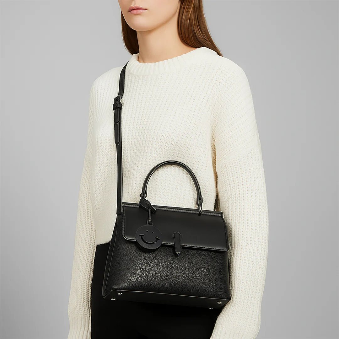 Leather Smile Messenger Bag - Image 10