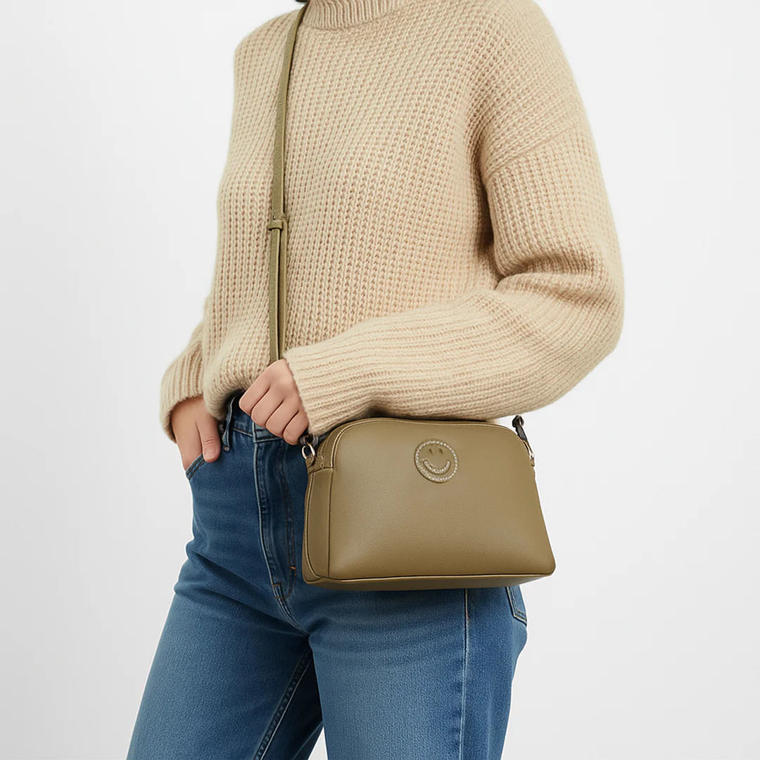 Leather Smile Shoulder Bag - Image 8