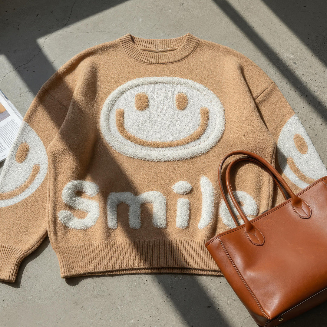 Oversized Fuzzy Smile Sweater - Image 13