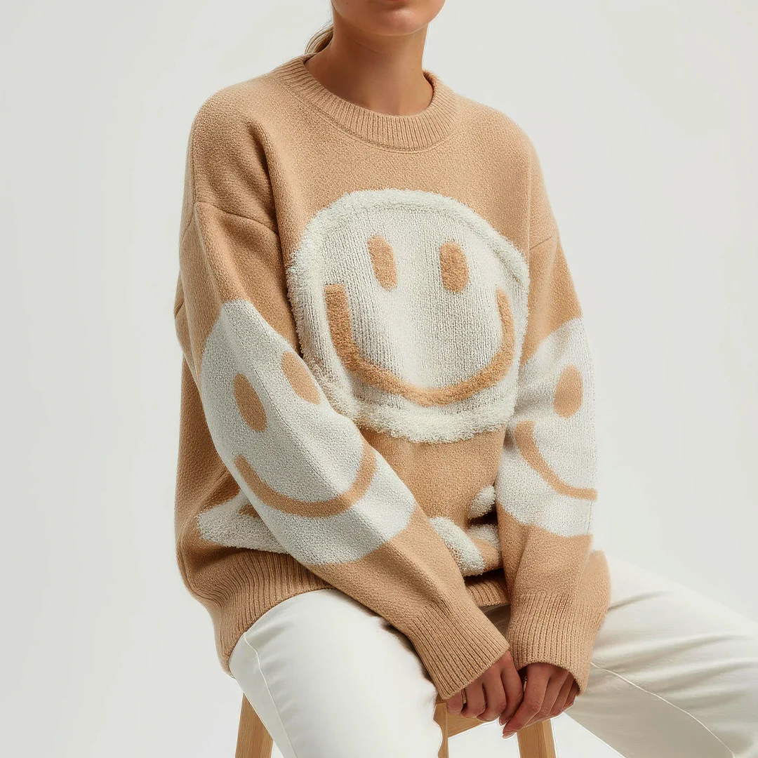 Oversized Fuzzy Smile Sweater - Image 10